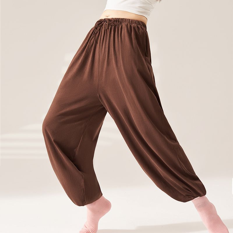 Women's Yoga Dance Pants, Loose Wide Leg, Modern Classic, Autumn/Winter New Style, Straight Leg, Adult, Green