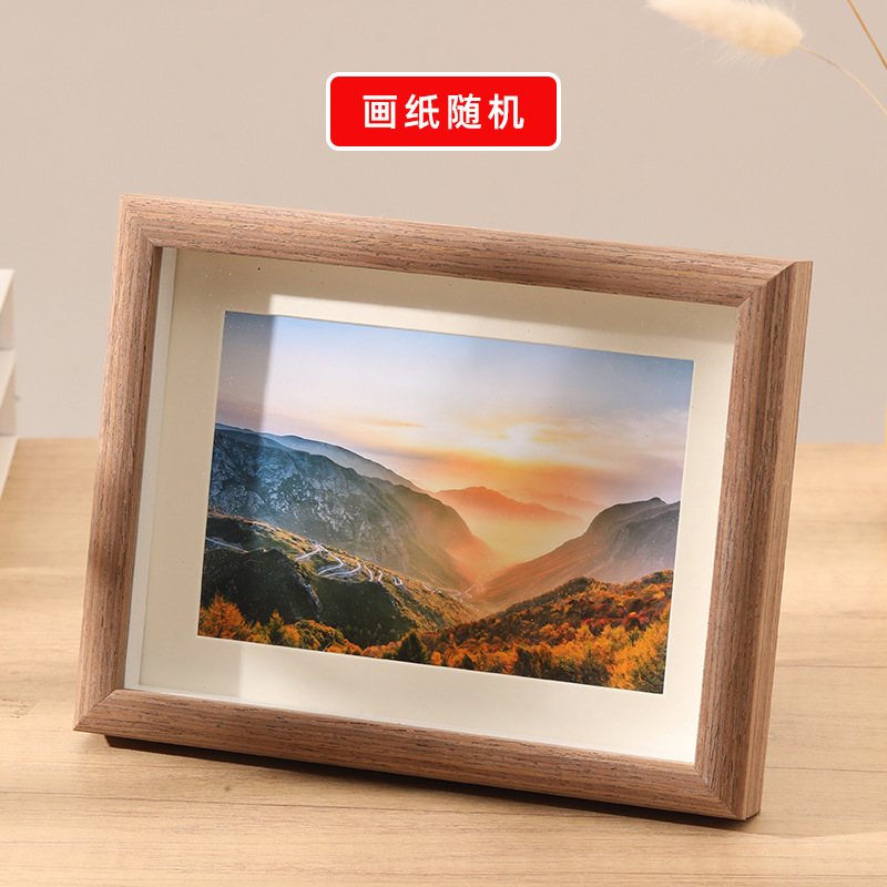 6-inch photo frames, tabletop display frames, high-end feel; 8-inch and 10-inch horizontal frames, large-size creative and minimalist wooden picture frames.