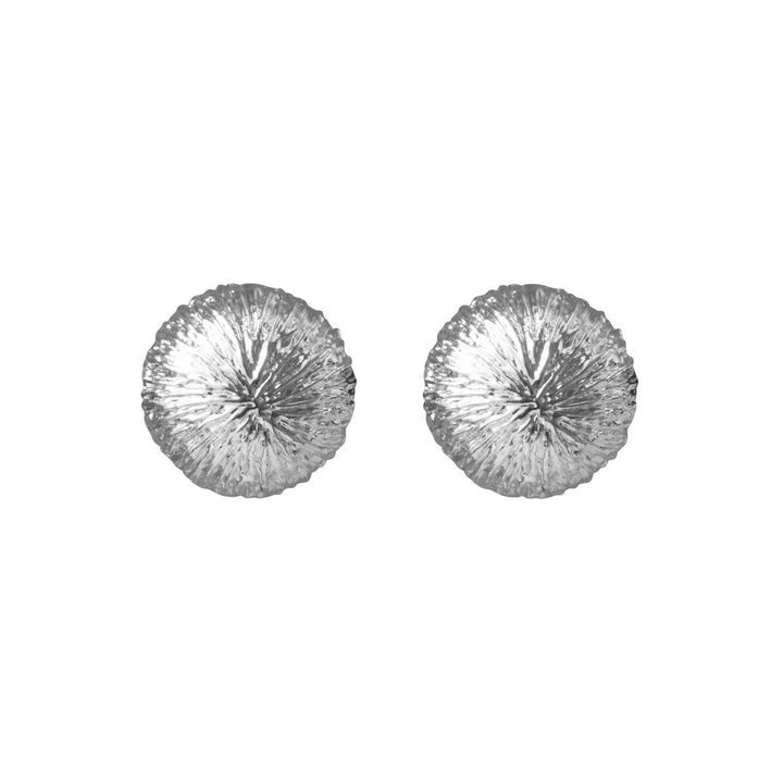 European and American cross-border exaggerated hammered texture hemispherical stud earrings, autumn and winter fashion design earrings wholesale