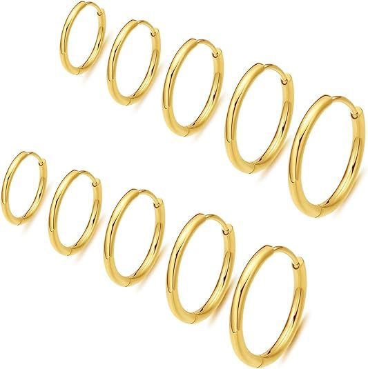 2025 New Style Wholesale Stainless Steel Titanium Steel Earrings for Women, Plain Hoop Earrings, Korean Minimalist Style, Zirconia Stone