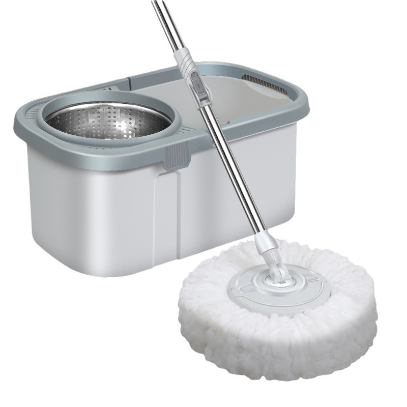 Enlarged and thickened household rotary mop, dry and wet dual-purpose, hand-washable rotary mop bucket, a lazy person's mopping wonder, clean the floor in one go