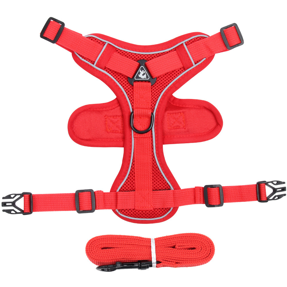 New cat leash, vest style pet chest and back strap, reflective, breathable and anti-escape small dog and cat leash