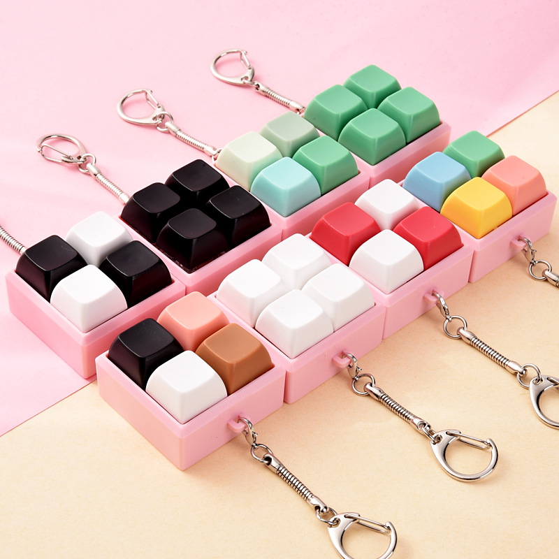 Cross-border stress-relieving sunken key keychain, small pendant, hanging decoration, stress-relieving and venting tool, small toy