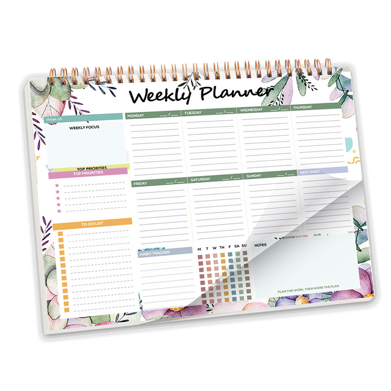 Cross-border B5 English Weekly Planner, Work Log, Time Management Book, Life Record Book, Diet Management Book