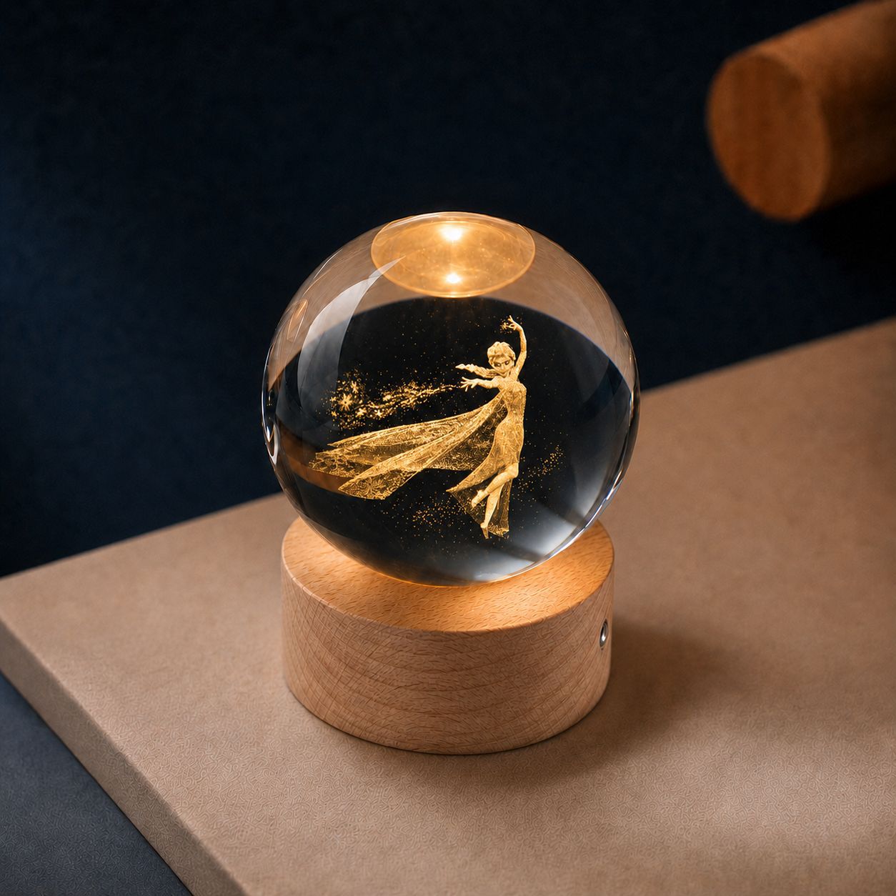 Crystal ball night light, creative crystal table decoration, handicrafts, graduation season, student and teacher souvenirs, gifts