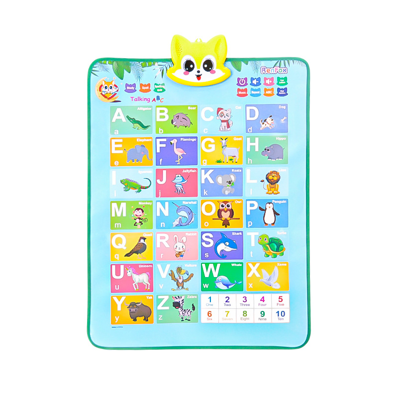 Fruit and vegetable sticker children's wall chart, interactive reading, children's audio literacy, English enlightenment, early education and brain-training toy