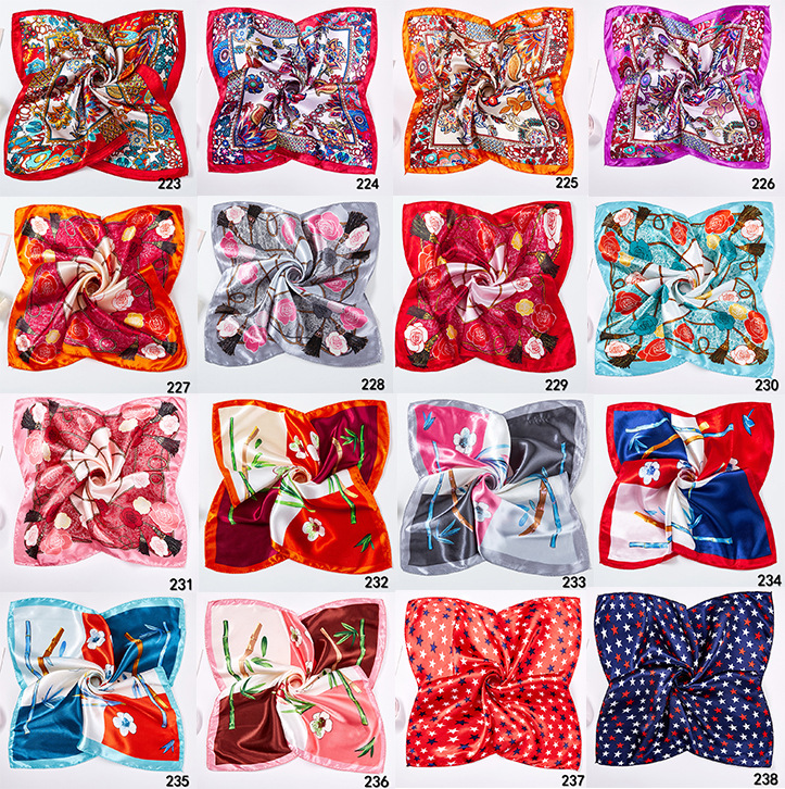 Leopard print silk scarf, 50cm small square scarf, printed silk scarf, thin women's neck warmer, decorative scarf, cross-border Meikeduo