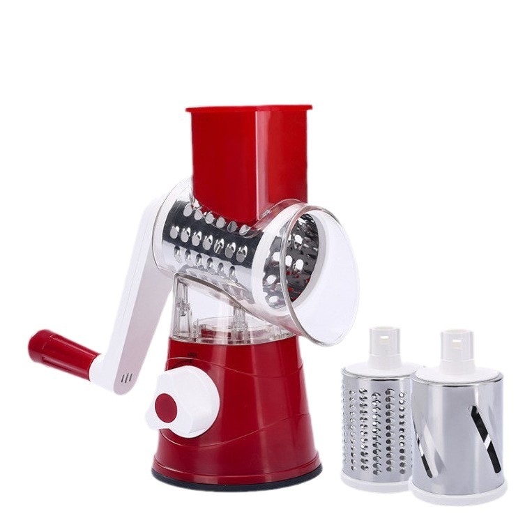 CHYU Chuangyu Household Kitchen drum-type rotary hand-cranked vegetable cutter, shredder and grater three-in-one, the god of all cooking