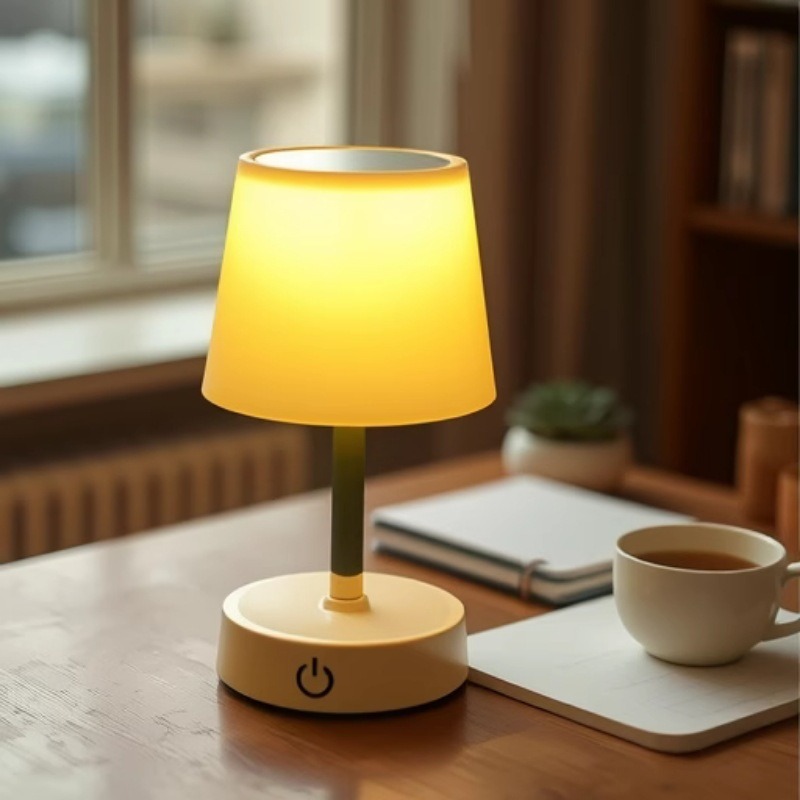 New type of retractable desk lamp/night light for student dormitories, designed for eye protection and rechargeable/plug-in dual-use LED night light.