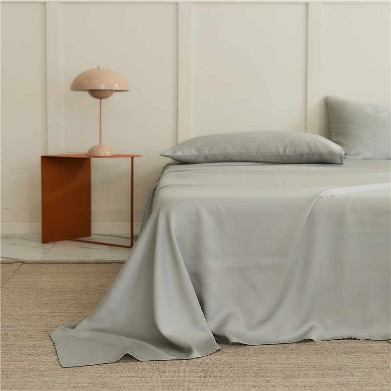 Solid color encrypted Lenzing Tencel fitted sheet cover, single piece, summer ice silk, Lyocell, bed sheet cover, duvet cover