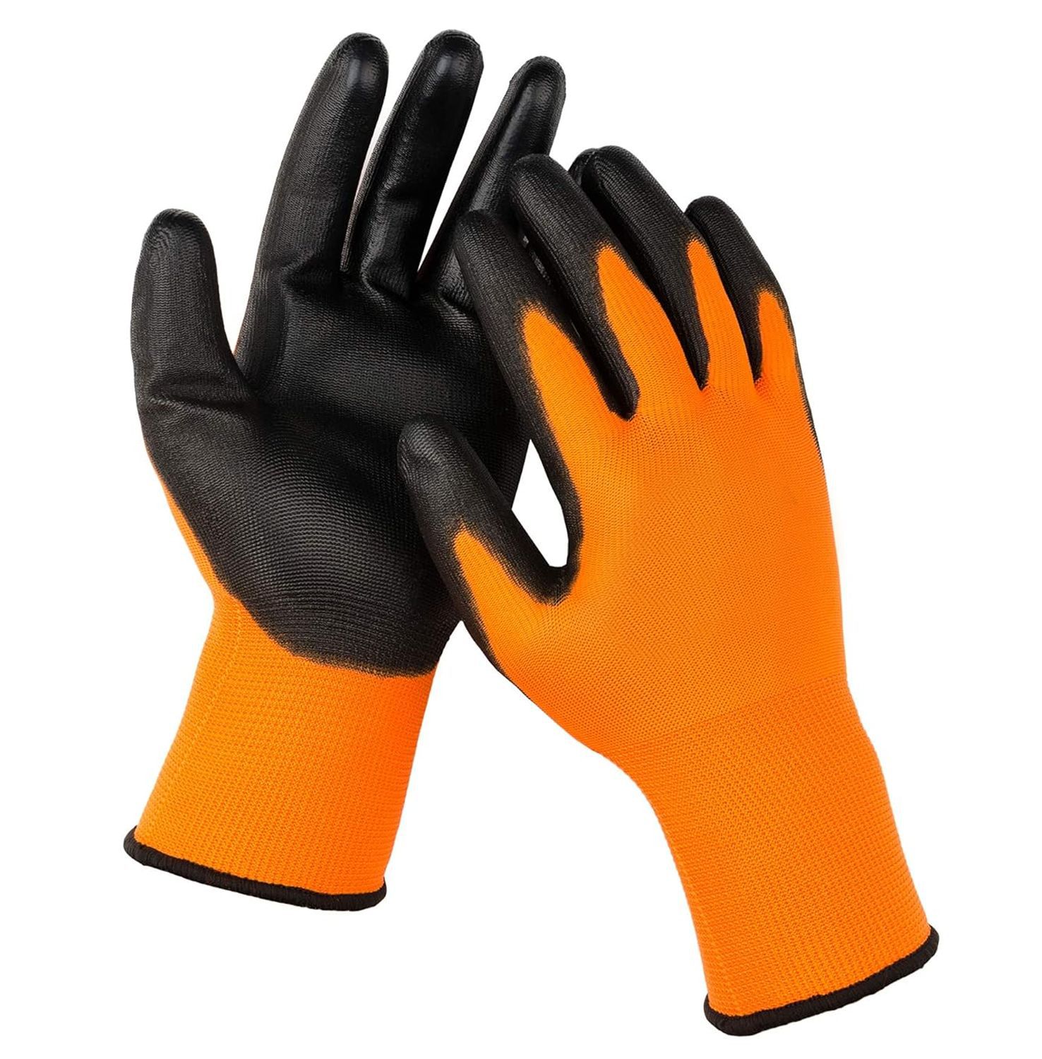 PU coated palm gloves, white dust-free electronic factory anti-static coated labor protection gloves wholesale PU coated finger gloves