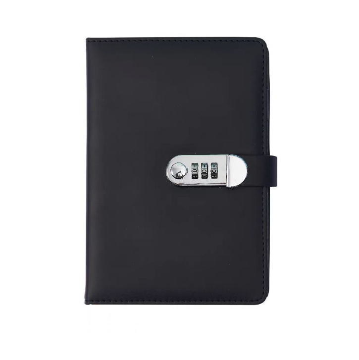 This portable storage book with a combination lock is equipped with a three-position combination lock and a snap-on closure structure. Its size is convenient for daily use