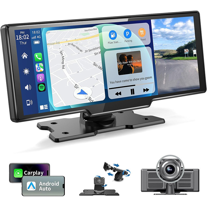 10.26-inch full touchscreen car navigation all-in-one device, front and rear dual recording, 1080P cross-border high-definition dashcam