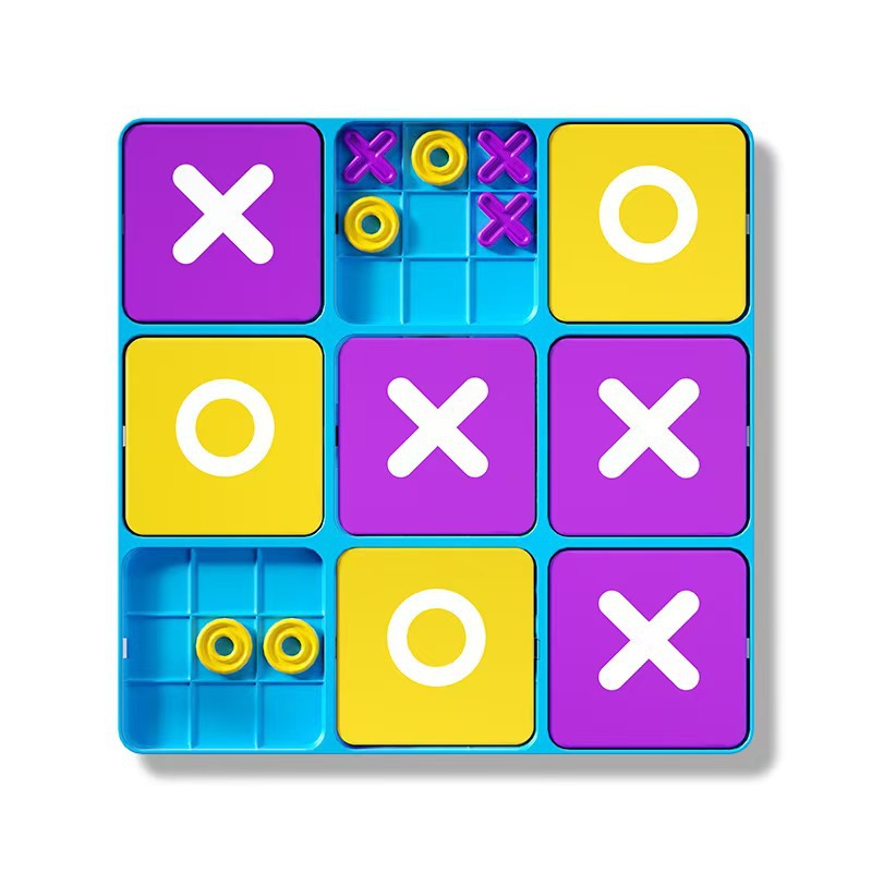 New cross-border XO tic-tac-toe board game for early childhood education, logic training, and brain-teasing toys.