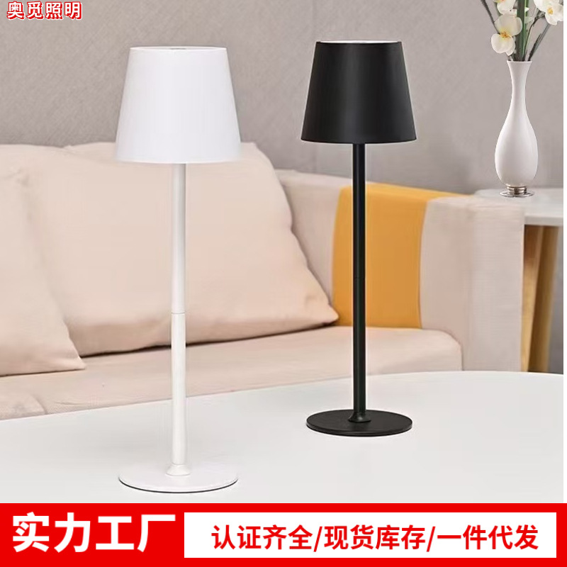 Cross-border tall table lamp, Amazon dining table decoration, rechargeable small table lamp, wrought iron table lamp, bedside elegant night light
