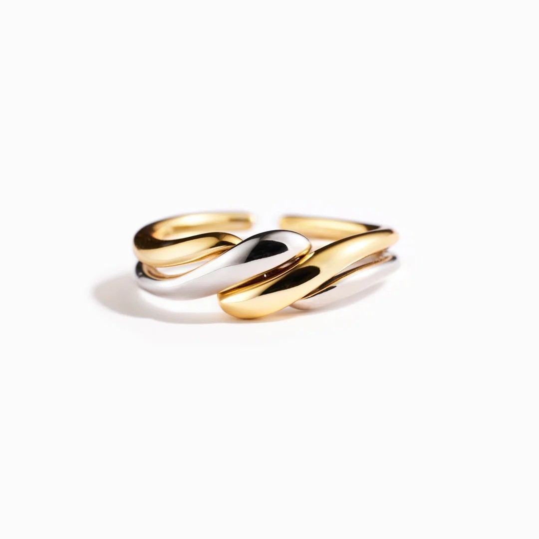Foreign trade and cross-border sales hot-selling twisted and personalized set of rings for women, simple and stylish stacking, trendy European and American style index finger rings