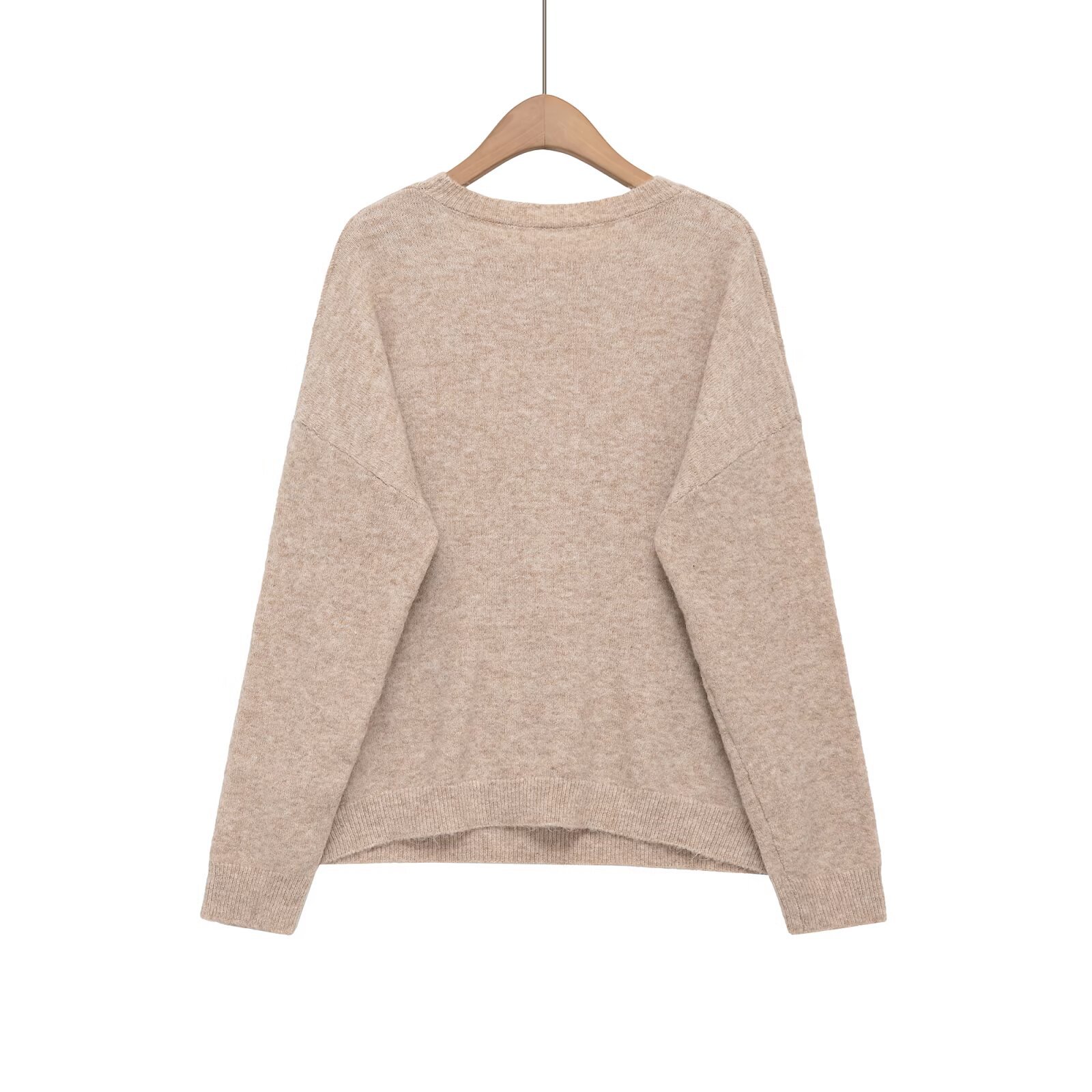 PB&ZA Women's Clothing 2025 Winter New Fashionable and Elegant Commuter Style Cat Jacquard round Neck Knitted sweater 950153
