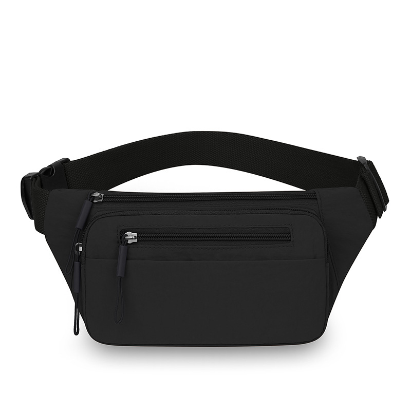New multi-functional mobile phone waist bag, versatile, lightweight and stylish chest bag, solid color, Japanese style outdoor commuting crossbody shoulder bag
