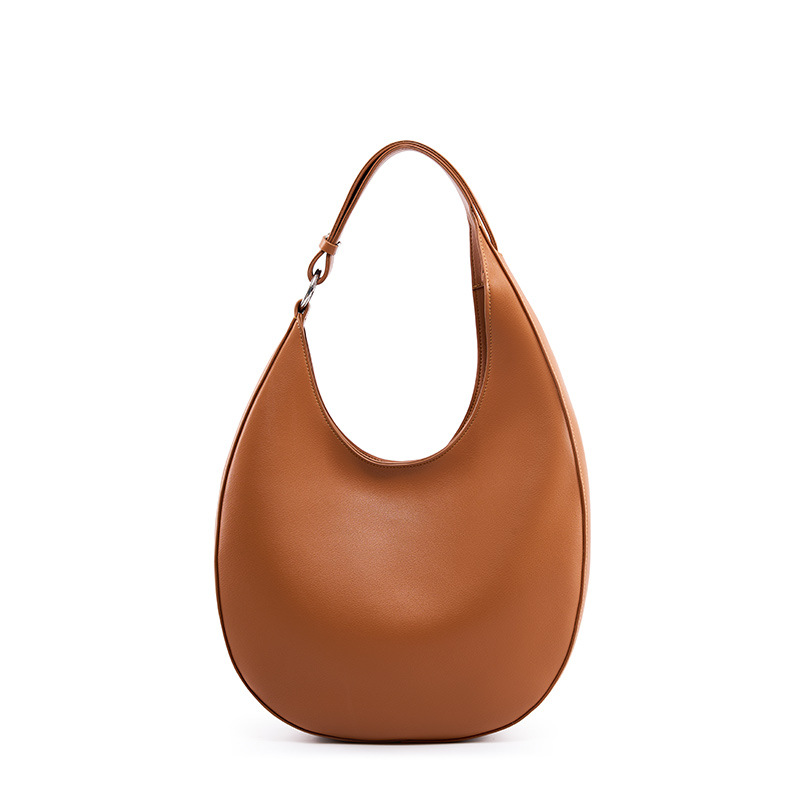2026 New Niche Design Crescent Moon Bag, Half-Circle Bag, Shoulder Bag, Underarm Bag, Genuine Leather Crossbody Tote Bag