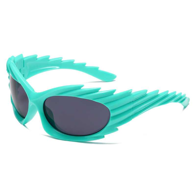 Cross-border Hedgehog Y2k Cat Eye European and American Sports Amazon Instagram Trendy Sunglasses Unisex Surround Glasses