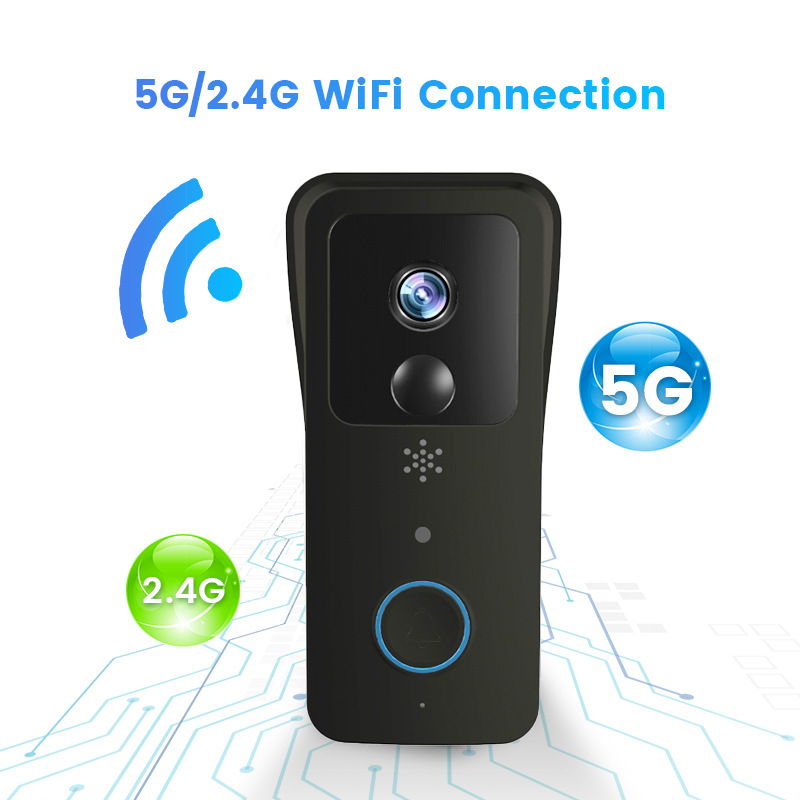 【 Offer 】5G Smart Video Doorbell, Home wireless Intercom Monitoring, wifi Monitoring Doorbell, peephole Doorbell