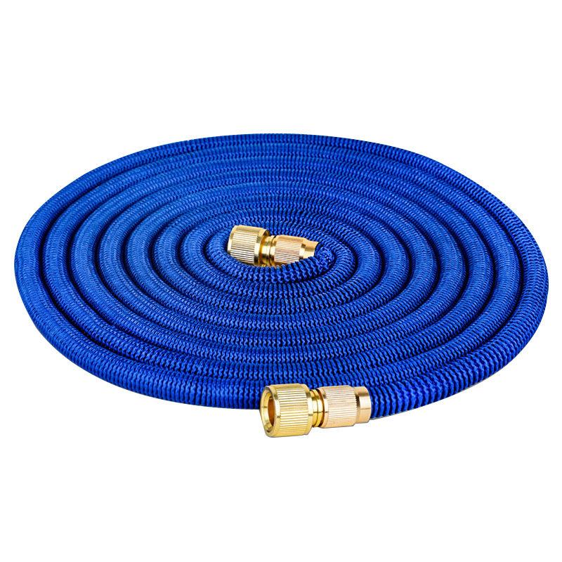 Source factory copper-plated home garden irrigation 3x telescopic TPE material car wash and flower watering magic telescopic water hose