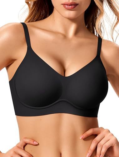Women's Jelly Bra, Wire-Free T-Shirt Bra, Seamless Push-Up Bra with Support