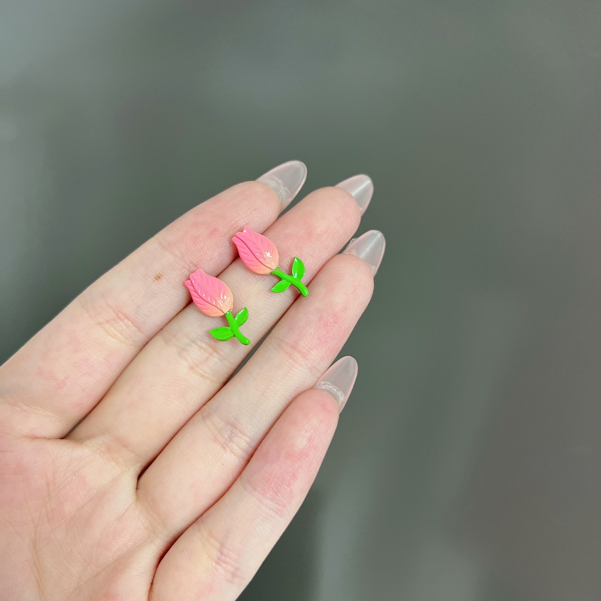 Korean-style heavy-duty, fully rhinestone, super sparkly crystal leaf earrings – uniquely creative design, elegant and trendy.