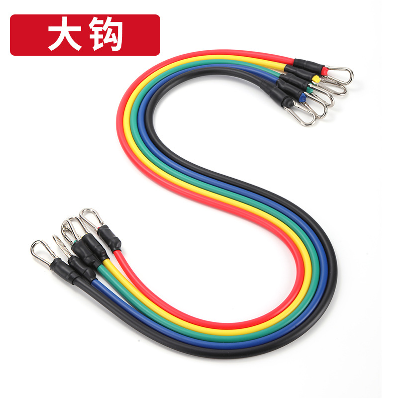 11-piece fitness resistance band set, latex combination TPE equipment, plus customized high-elasticity waist and abdomen stretching.