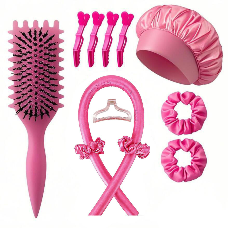 Amazon's best-selling no-heat sponge curling iron set, a lazy women's sleep curling iron and hair band combination hair care tool