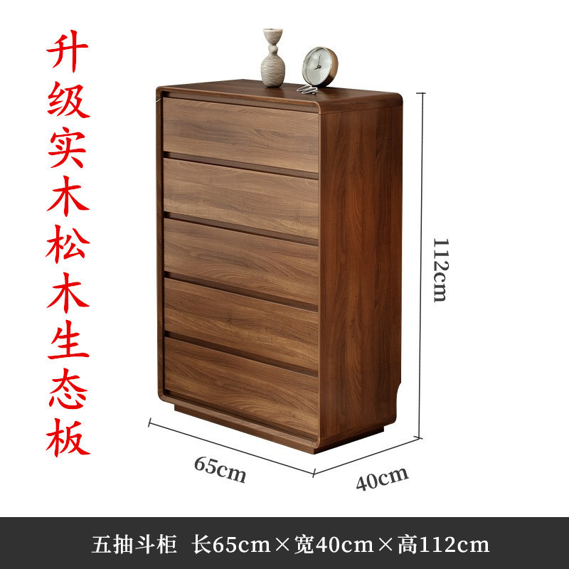 New light luxury bedroom dresser, vanity, and dressing table integrated with bed foot; minimalist modern style home storage cabinet.