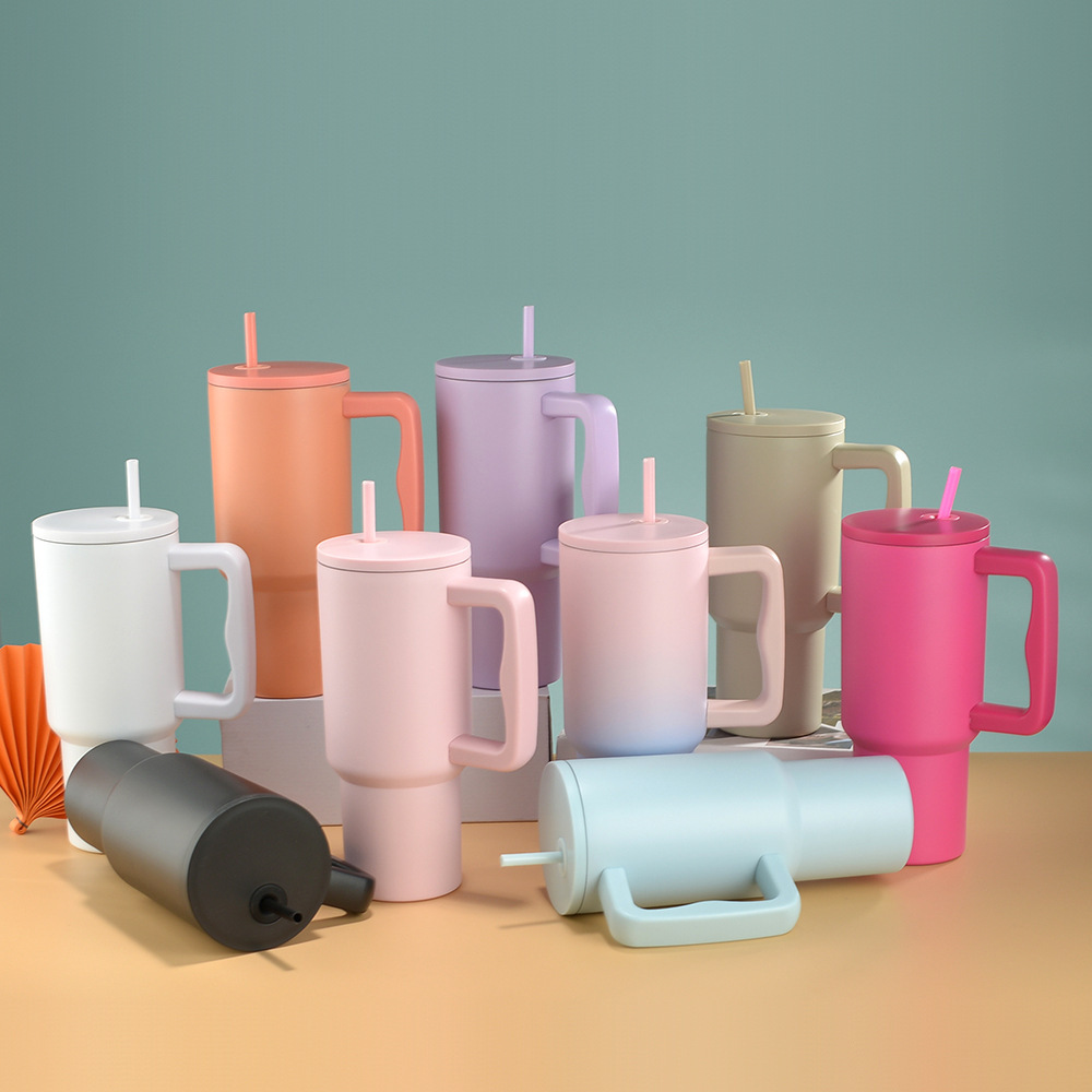 Cross-border 3rd generation 30oz handle car mug 304 stainless steel vacuum insulated mug outdoor portable straw ice cup