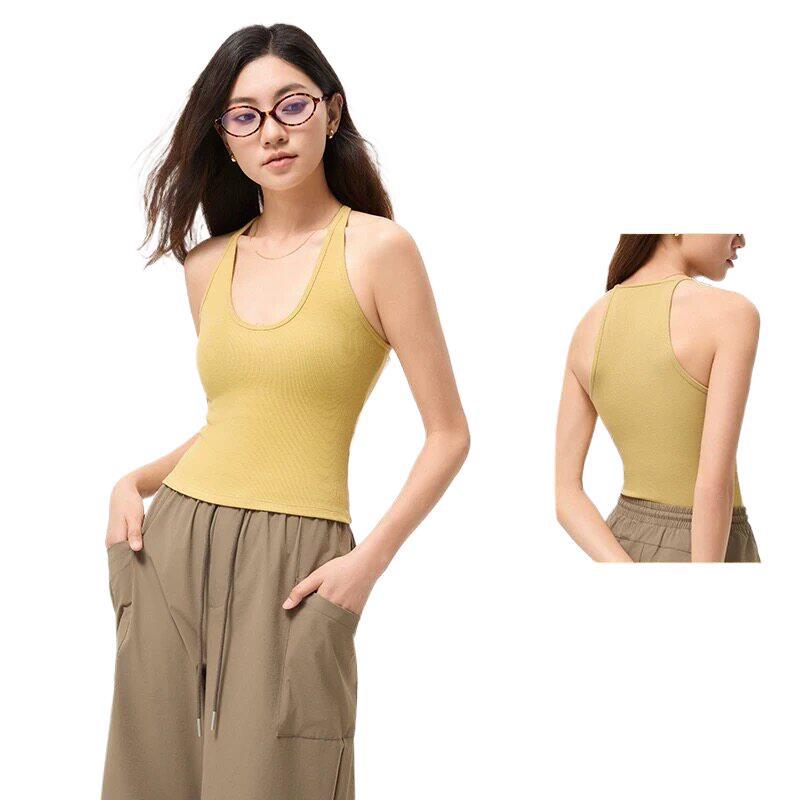 SW Speedy Spring/Summer Women's Sporty Minimalist Vest, Base Layer, Slim Fit, Outerwear, Beautiful Back Fitness 8359 z1