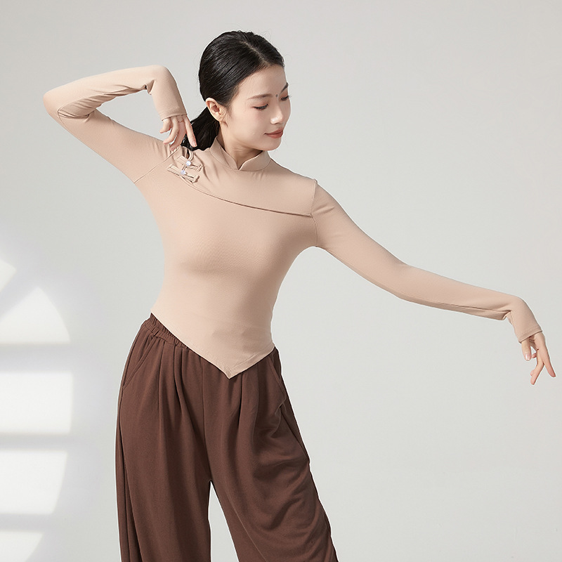 Classical dance flowing wide-leg trousers women's skirt trousers Chinese style modern ethnic dance costume practice clothes performance costume