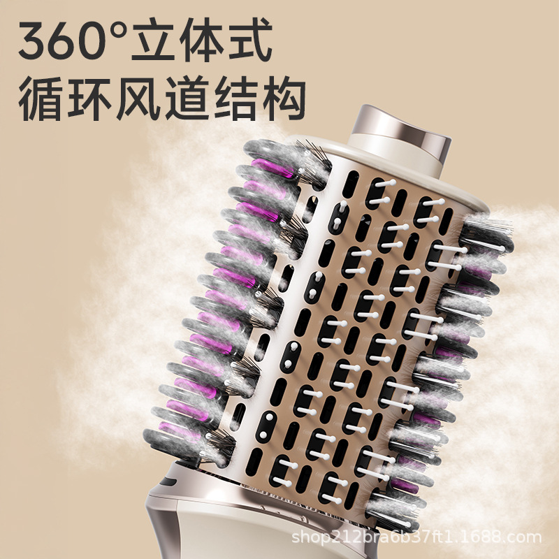 Cross-border 3-in-1 hot air comb, household curling iron, volumizing comb, hair dryer, hair care hair dryer, multi-functional straightening comb
