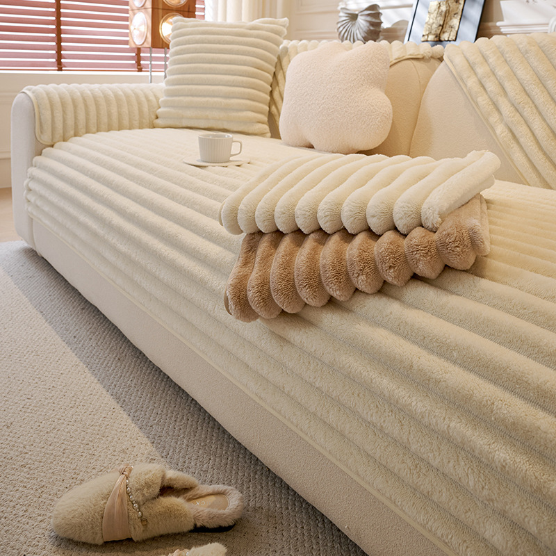 Creamy-feel sofa cushions, thickened for winter, leather sofa cover, 2026 new autumn/winter style.