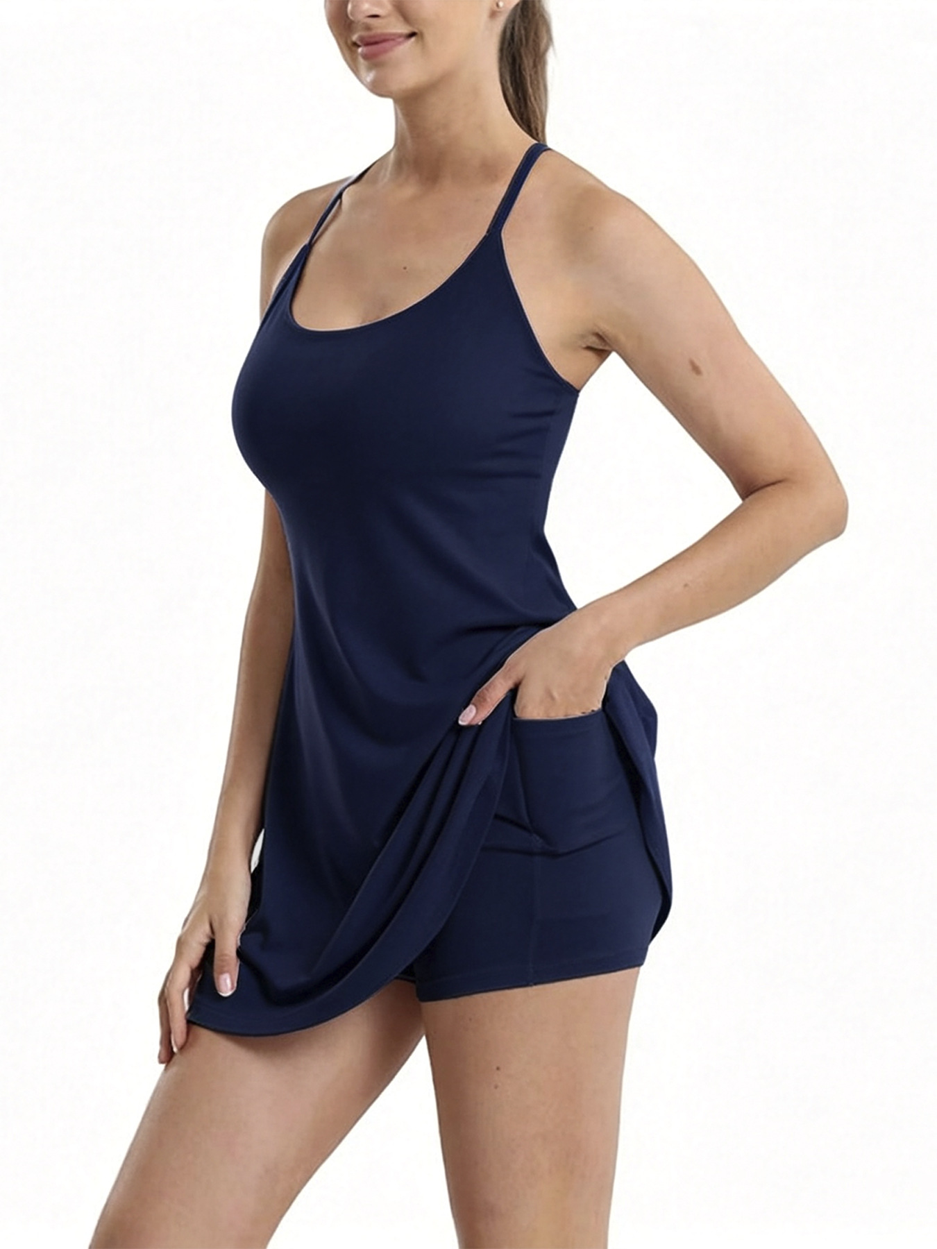 Summer 2026 Tiktok cross-border women's casual and sporty solid-color halter set for women's dopamine