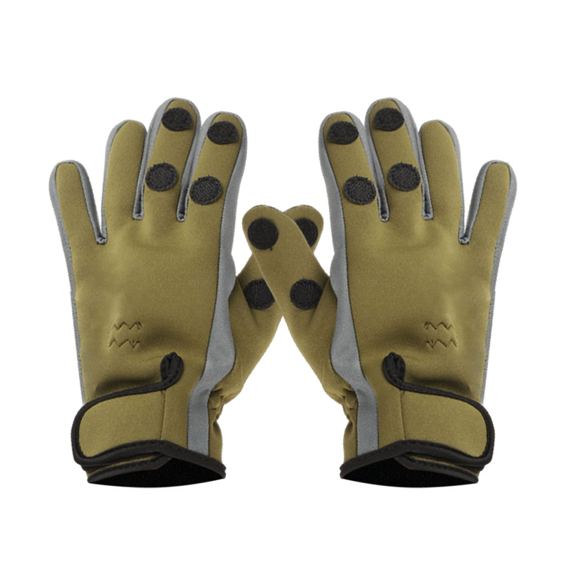 neoprene diving material fishing gloves, outdoor sports cycling gloves, three-finger exposed warm gloves from the manufacturer