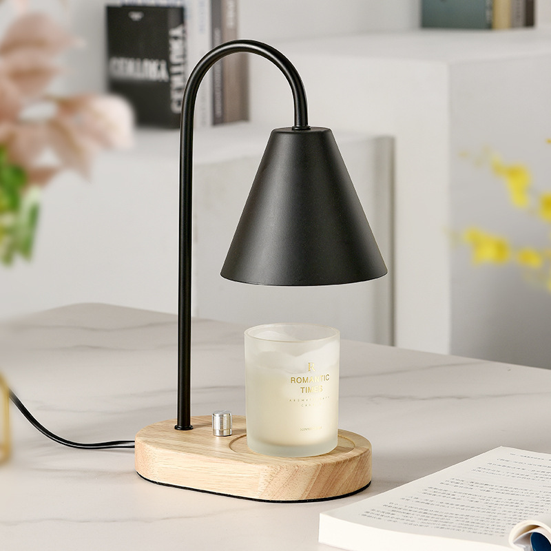 Amazon scented candle melting lamp, aromatherapy lifting and melting candle, warm candle lamp, bedroom bedside wooden night light