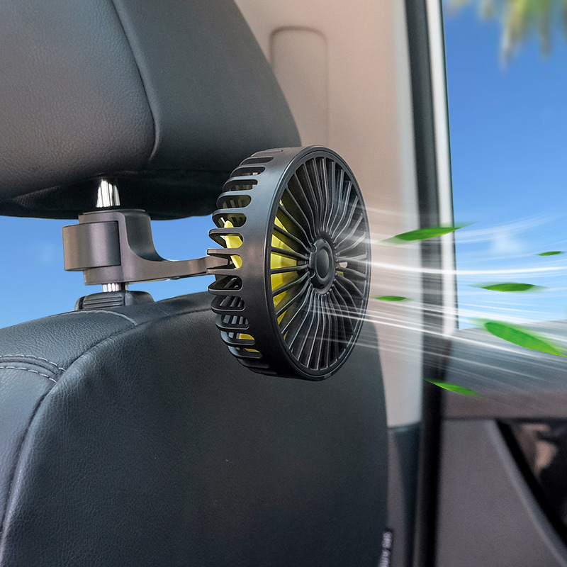 New energy vehicle fan mini fan, small and portable, dual-head rotatable, suitable for both home and car use, summer cooling fan