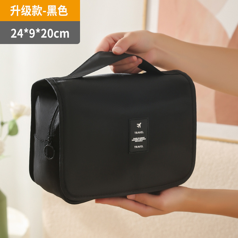 Dry and wet separation portable travel toiletry bag with hook, wholesale toiletry and cosmetic bag, men's toiletries travel storage