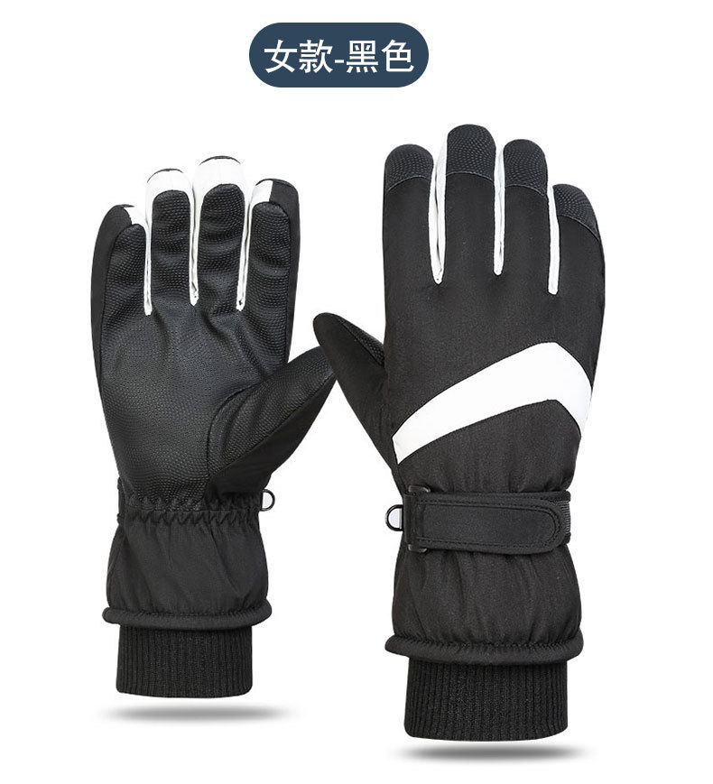 Round-label couple ski gloves, winter warm and windproof cycling touch screen Amazon cross-border thickened and fleece gloves