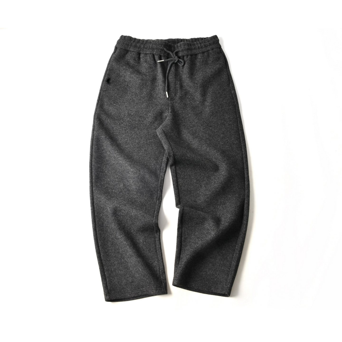 New men's autumn and winter style stretched-waist American-style thick wool, windproof and warm loose straight-leg casual sweatpants