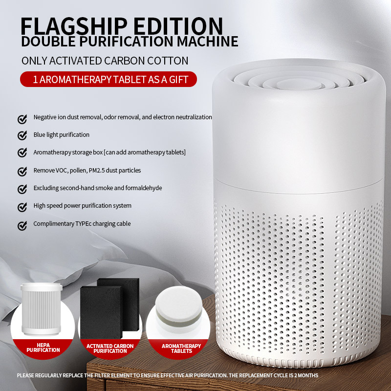 Cross-border air purifier, household odor removal purifier, desktop indoor dust removal, USB air purifier