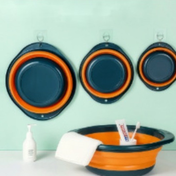 Portable folding washbasins for household vegetable washing, cleaning, student dormitories, travel storage, multi-color stock wholesale