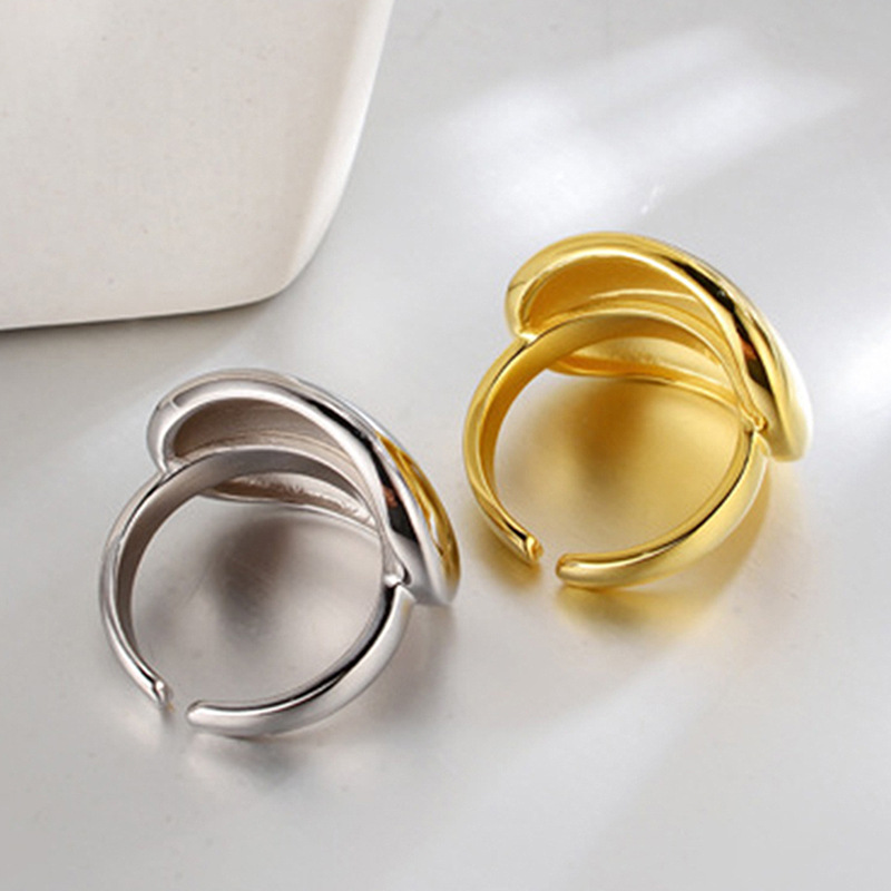 Exaggerated geometric oval ring, stylish and simple, a popular cross-border e-commerce wholesale item.