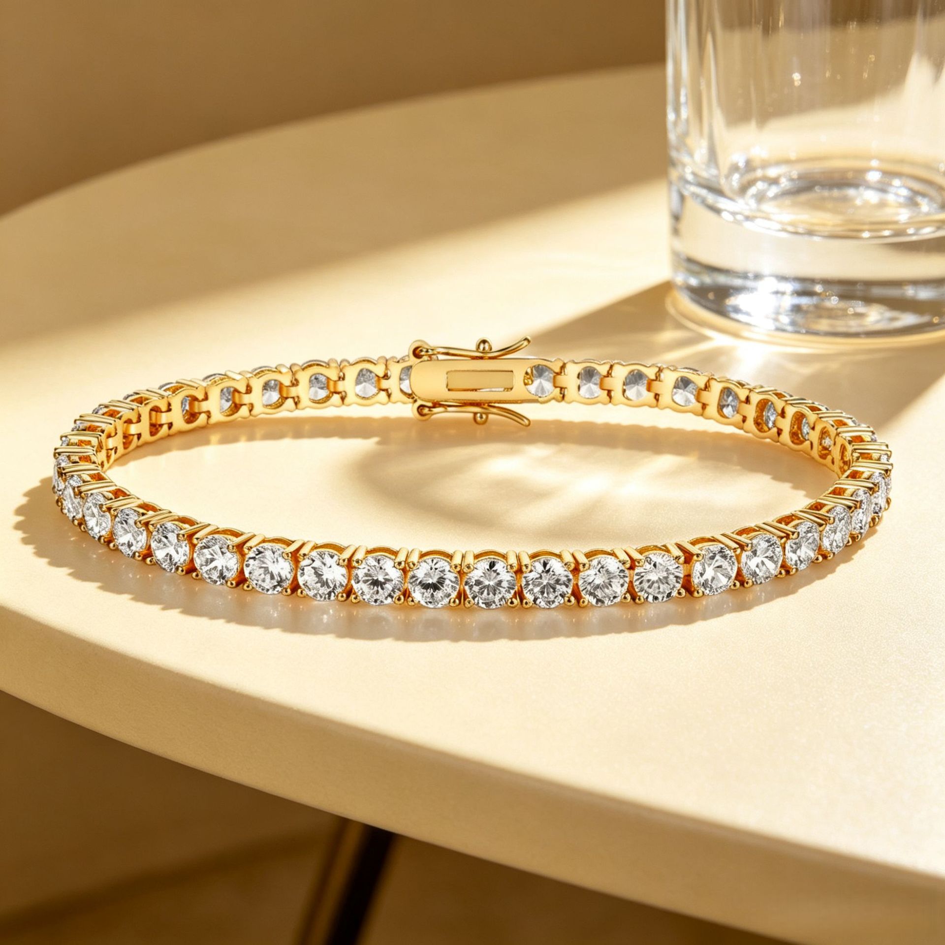 A best-selling tennis bracelet with a simple and elegant look, featuring a single row of copper micro-inlaid diamonds, 3-4mm in size, and a cross-border bestseller AAA zircon jewelry