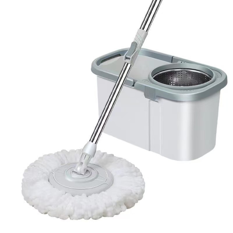 Household dual-drive rotating mop bucket with wheels automatically spins dry the lazy mop bucket