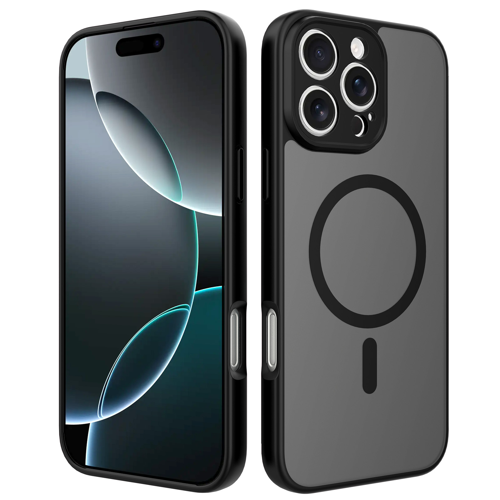 iPhone 17 case with fine perforations, matte finish, magnetic closure, full coverage for Apple 15 Pro Max.