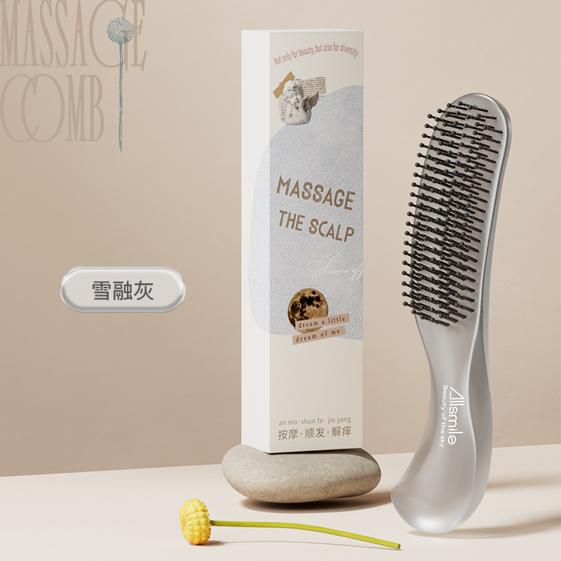 Allsmile women's comb, designed for home use, features a voluminous, portable magic massage function that prevents tangles when hair is wet.